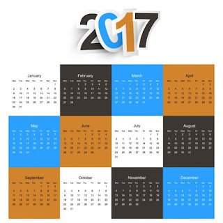 2017 desktop calendar