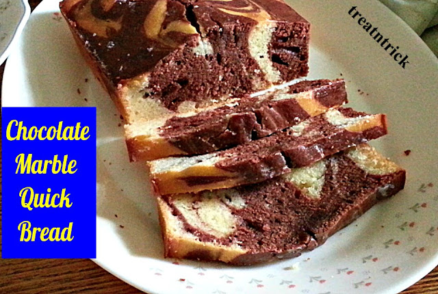 Chocolate Marble Quick Bread Recipe @ treatntrick.blogspot.com