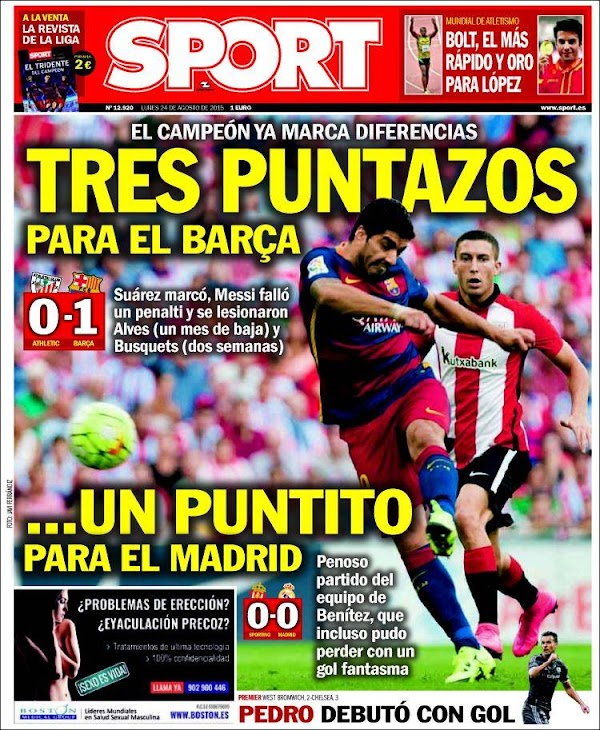 FC Barcelona, Sport: "Tres puntos para el Barça... un puntito para el Real Madrid"