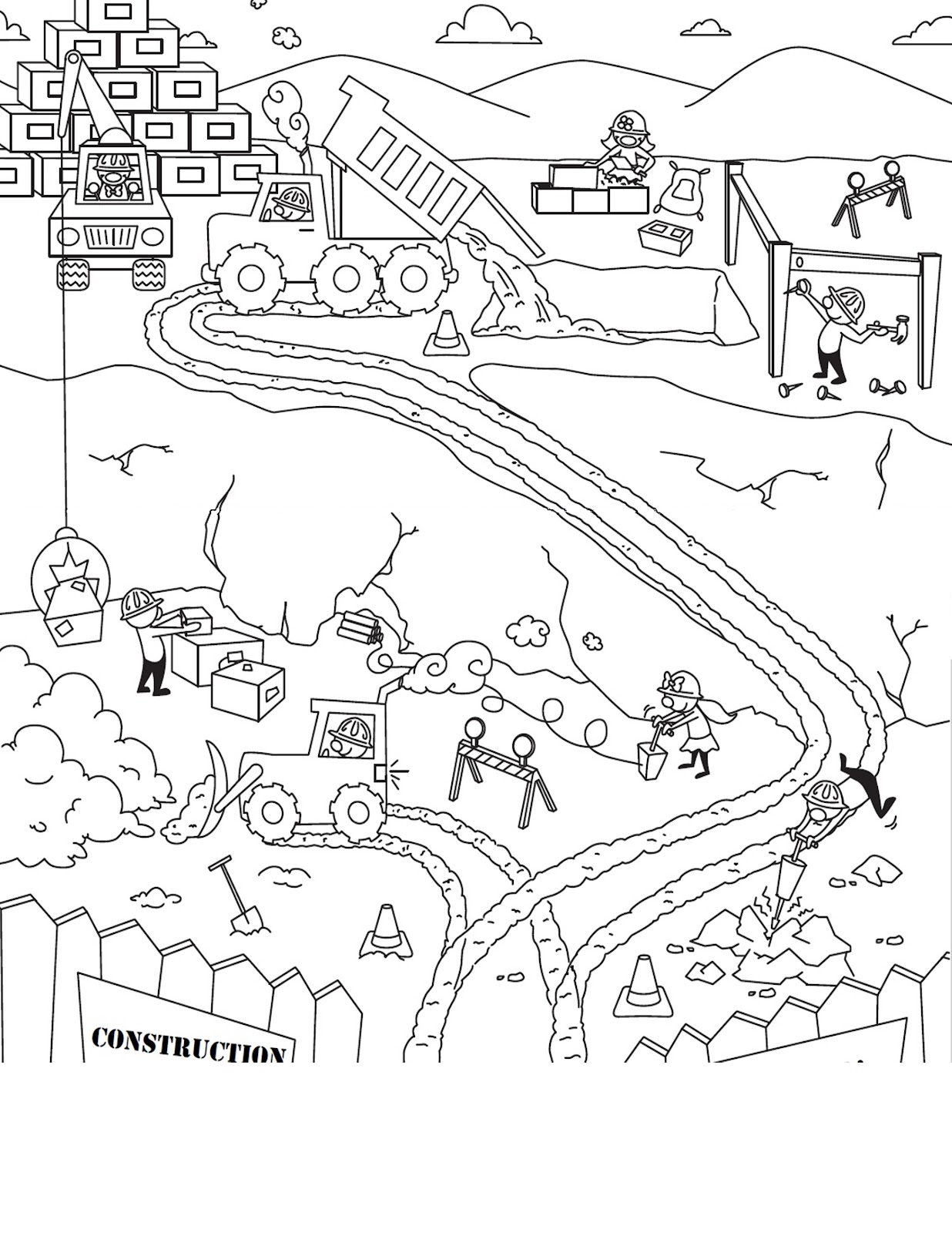 coloring pages race track - photo #14