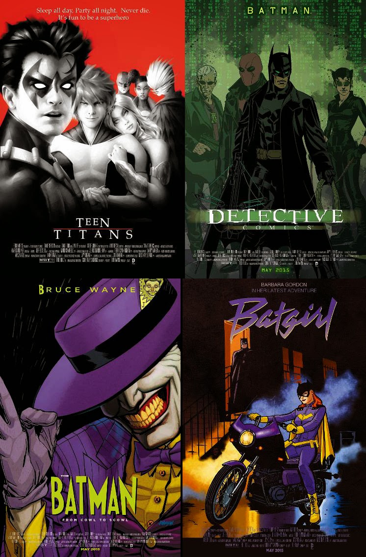 DC Comics Movie Poster Covers Depicts Comicbook Superheroes