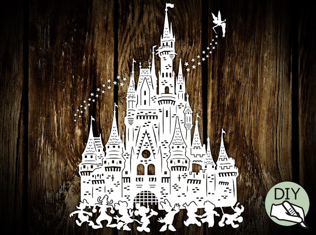 Disney Castle Papercut Template