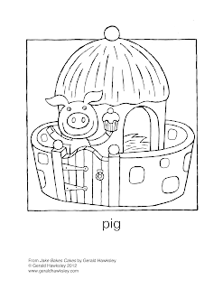 Picture of Happy Pig from Happy Silly Animal Coloring Fun PDF Download