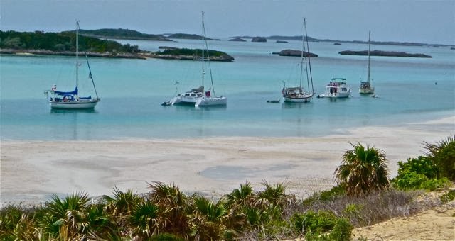 anchoring in tight channels exuma bahamans