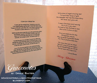 Angel card inside with poem by Grace Baxter