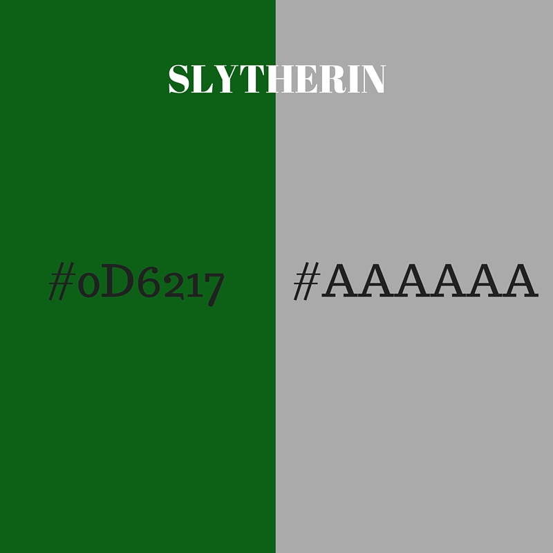 This Is My World Hogwarts house colors!