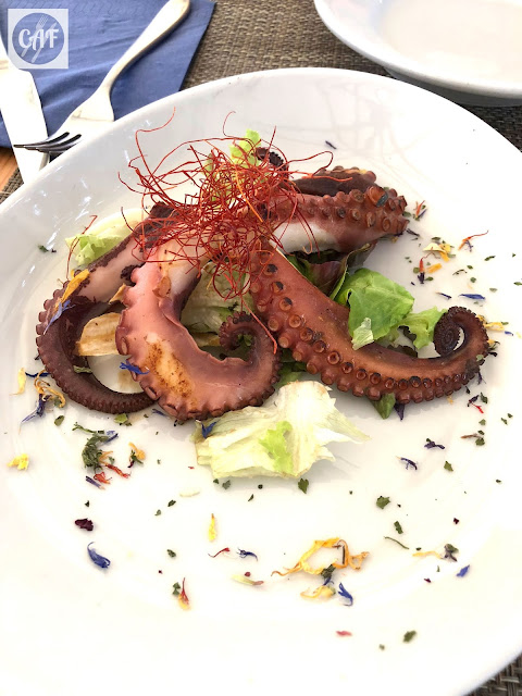 Octopus salad at Garraffo in Palermo, Sicily, Italy
