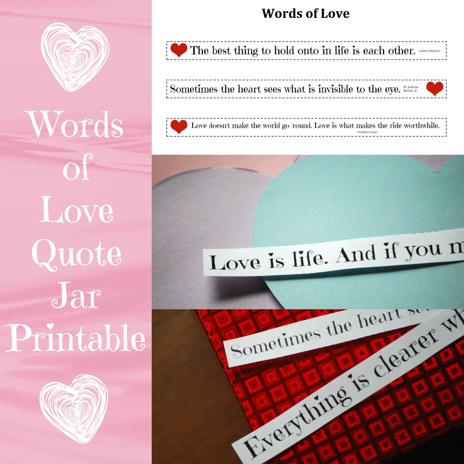 CJO Photo Words Of Love Quote Jar Printable CJO Photo Words Of Love Quote Jar Printable