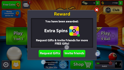 8 Ball Pool Gift Links//Free Coins+Extra Spin//26th January 2018//Claim Now