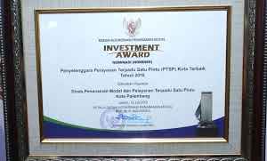 Palembang Kembali Mendapatkan Penghargaan  Investment Award 
