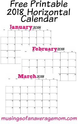 free 2018 calendar