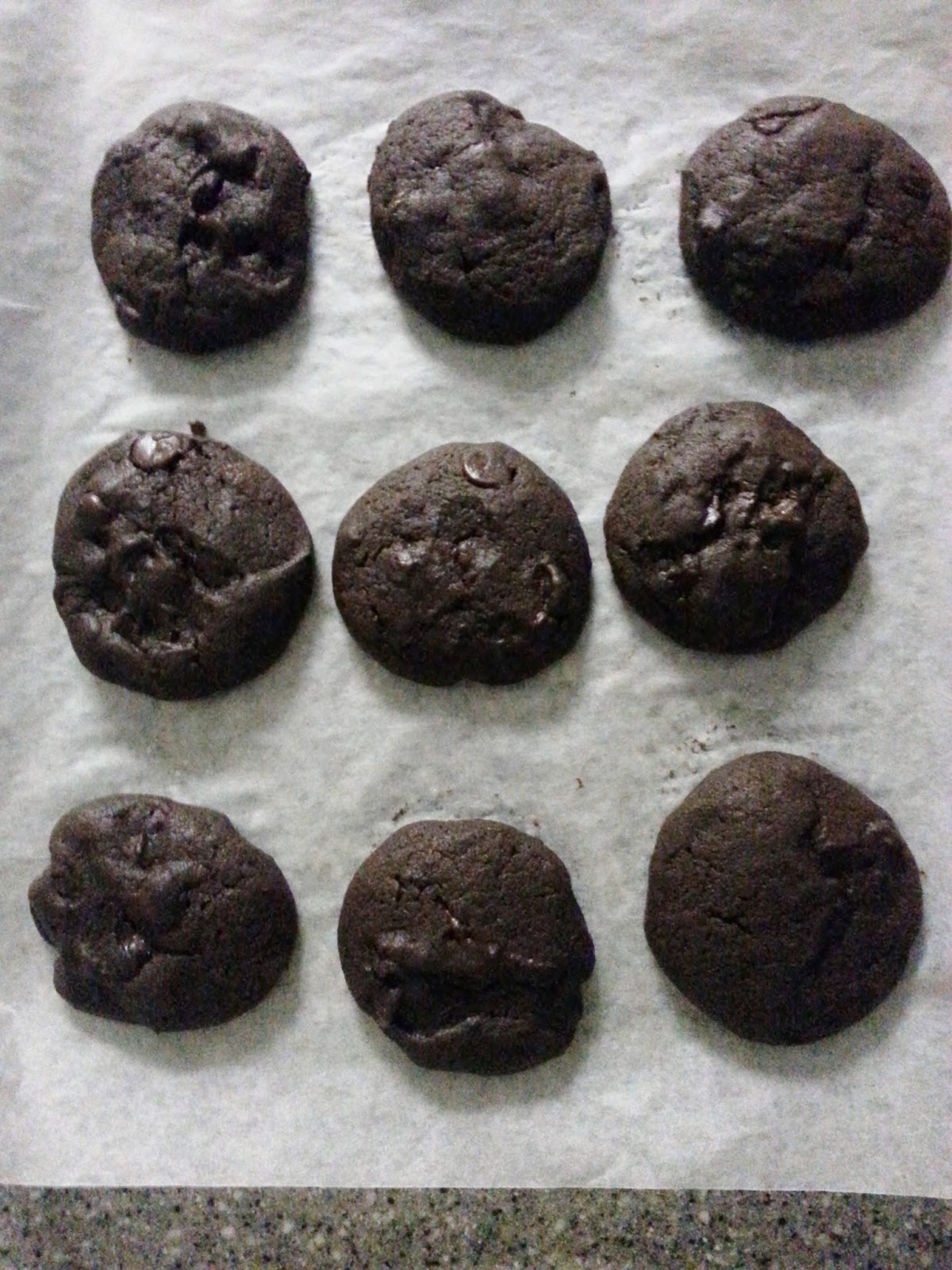 Soft baked Chewy Dark Chocolate Cookies Recipe themoodkitchen