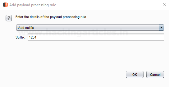 Payload Processing Rule in Burp Suite