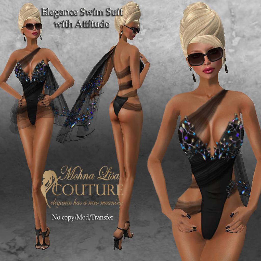 Mohna Lisa Couture MLC Elegance Swim Suit with Attitude!