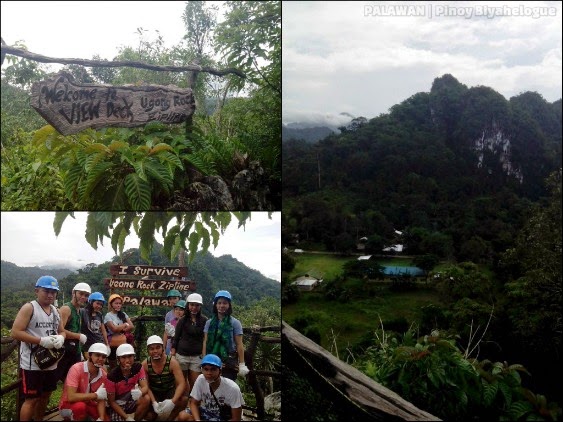 At the top of Ugong Rock