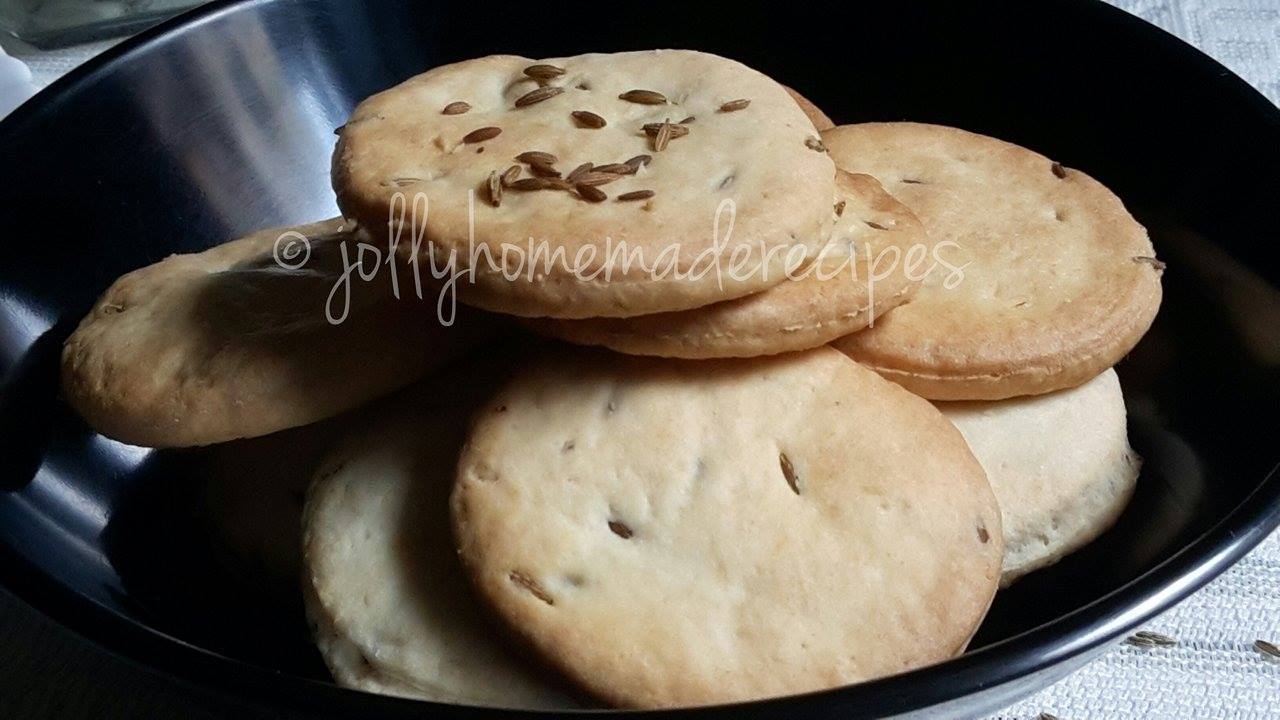 Eggless Cumin Cookies Recipe, How to make Jeera Biscuit Recipe