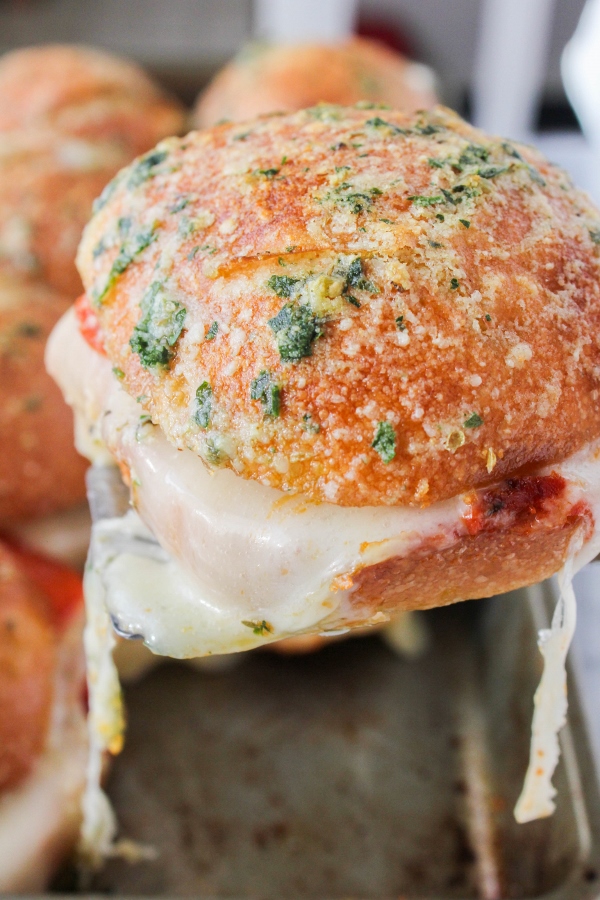 Baked Pepperoni Pizza Sliders