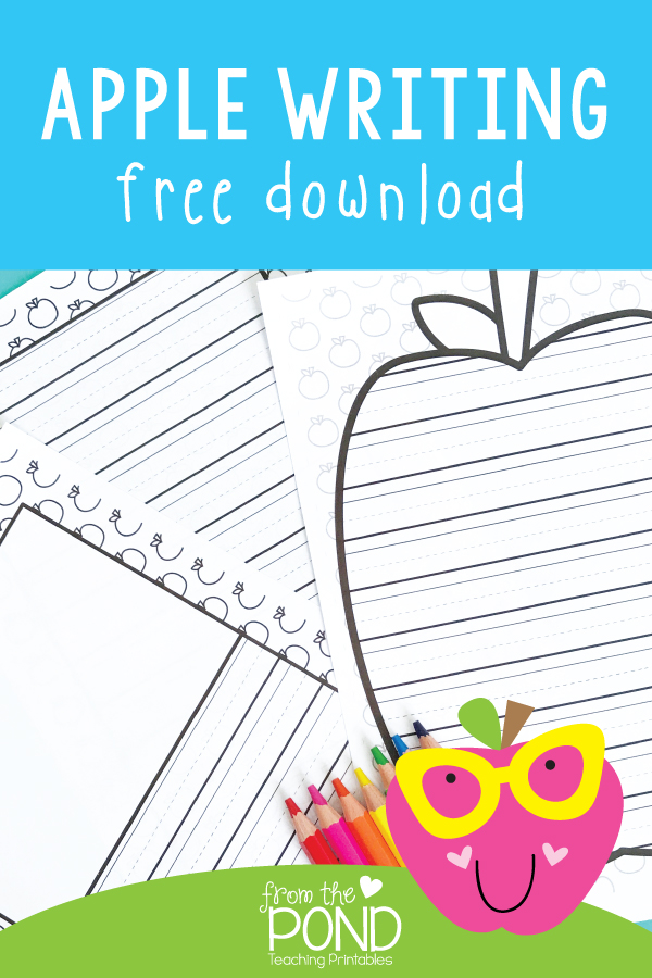 Apple Writing Paper Printables From the Pond