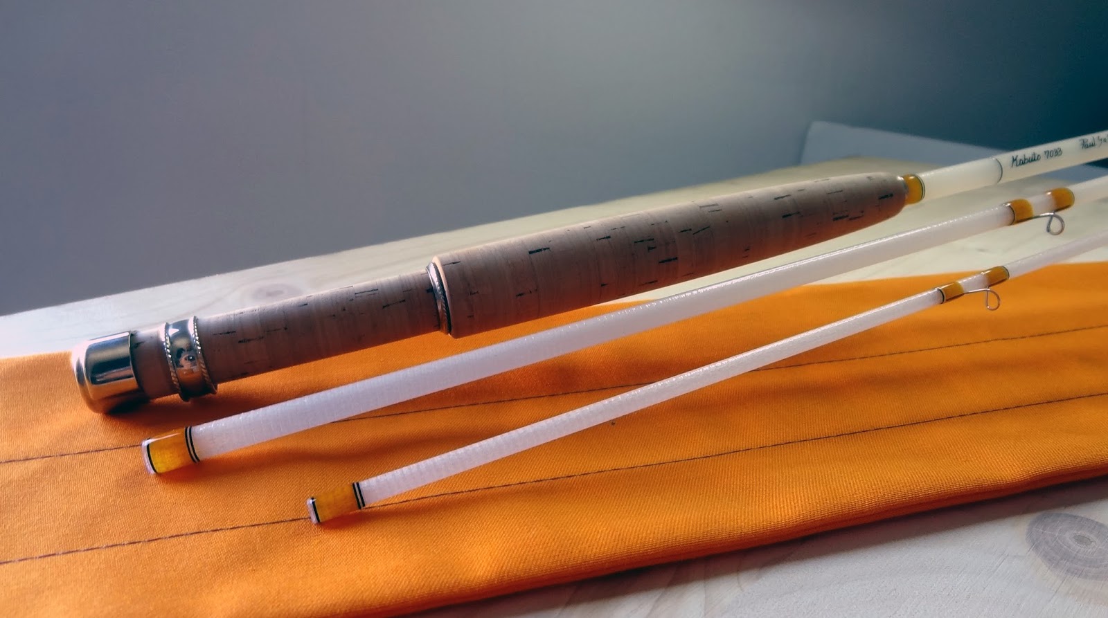 XanderFlyrods KABUTO7033 WHITE FIBERGLASS FLY ROD