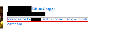 Click Return name to yourusername, and disconnect Google+ profile