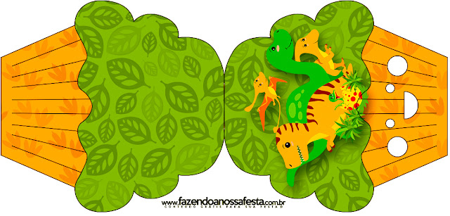 Fiesta de Dinosaurios: Invitaciones de Cumpleaños para Imprimir Gratis. Tarjeta con forma de cupcake de Fiesta de Dinosaurios.
