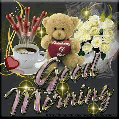 Good Morning Wishes with Teddy on Whatsapp