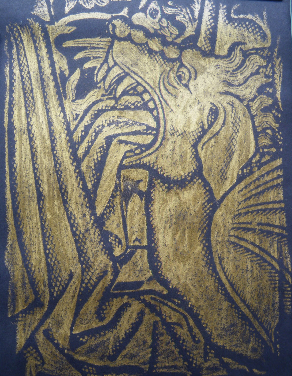 Artist Ron Wilson Canada Brass Rubbing 6 x 8 demo by Pat Hindmarch