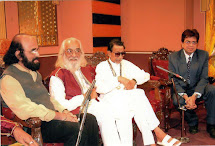 With Balasahab Thackeray at a recording.