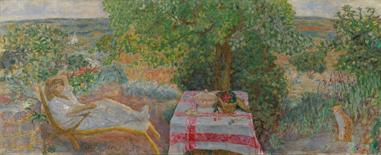 Pierre Bonnard, Resting in the Garden, 1914. Exposición Painting the Modern Garden: Monet to Matisse