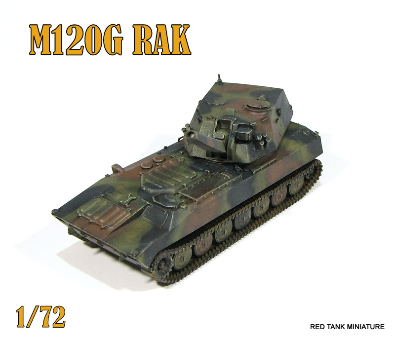 Gulumik Military Models: M120G RAK 1/72 RED TANK MINIATURE