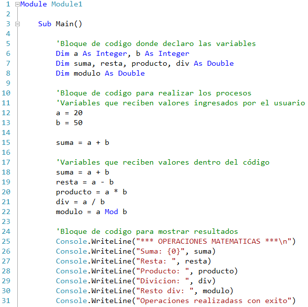 Primer Programa en Visual Basic
