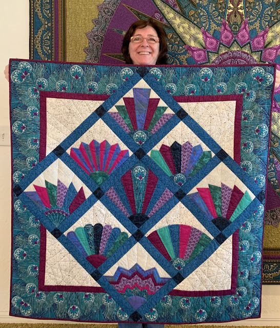 Quilts + Color Fantastic Fan Quilt Is Finished