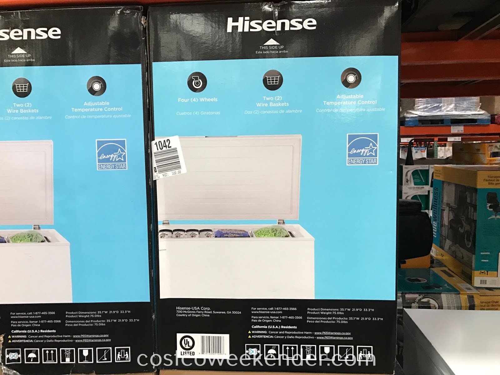 Hisense Chest Freezer (FE703) Costco Weekender