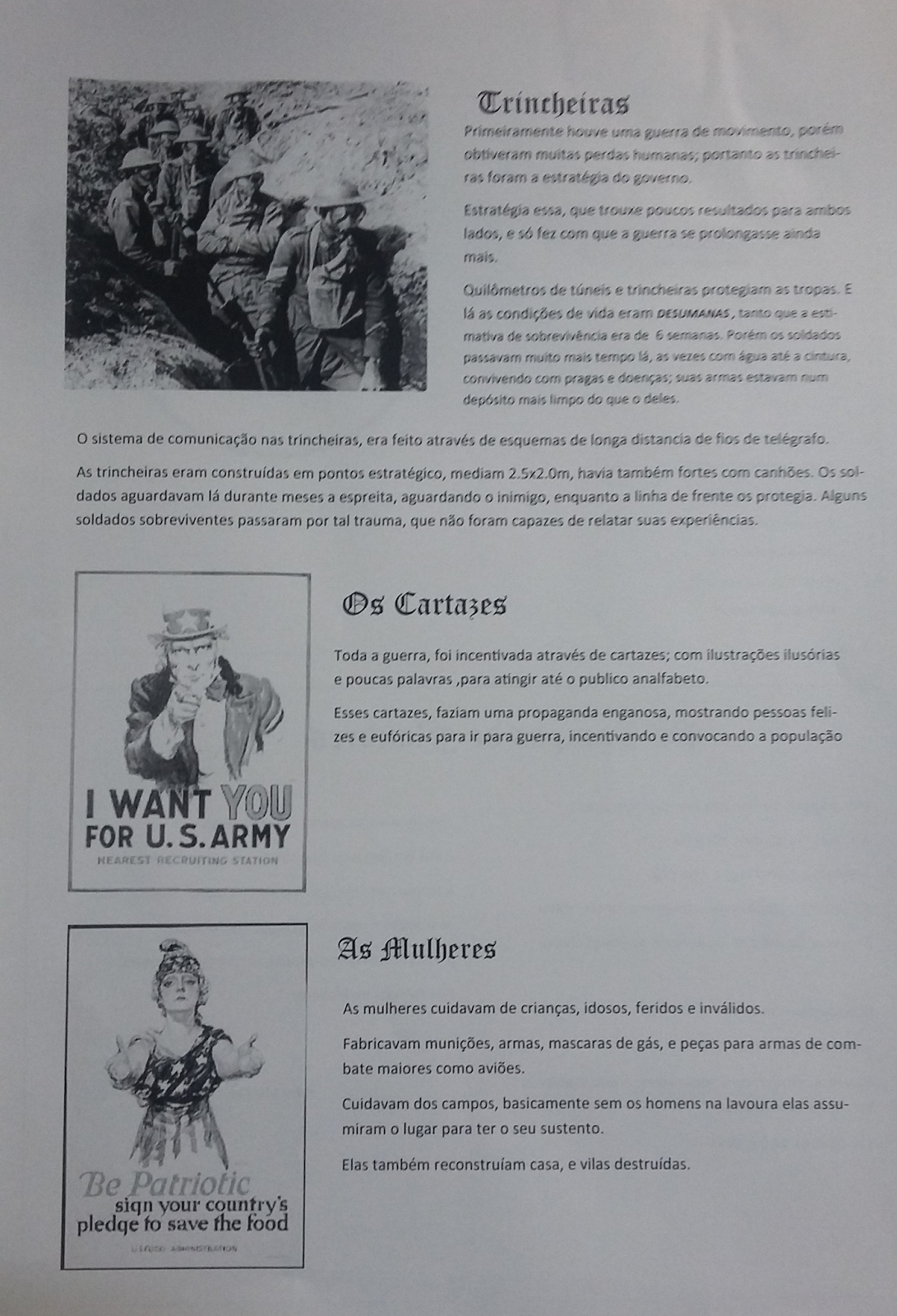 Atividades Sobre A Primeira Guerra Mundial EDULEARN