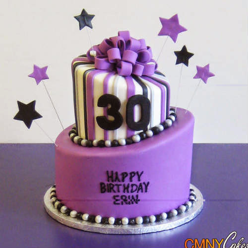 Purple color birthday cakes