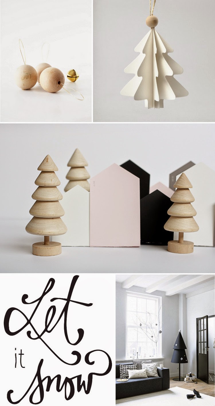 LAUsNOTEbook: Black, white and wood - Christmas DIY