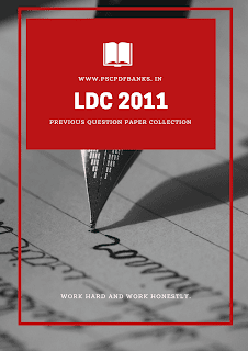 LDC PREVIOUS QUESTION PAPER E-BOOK 2011