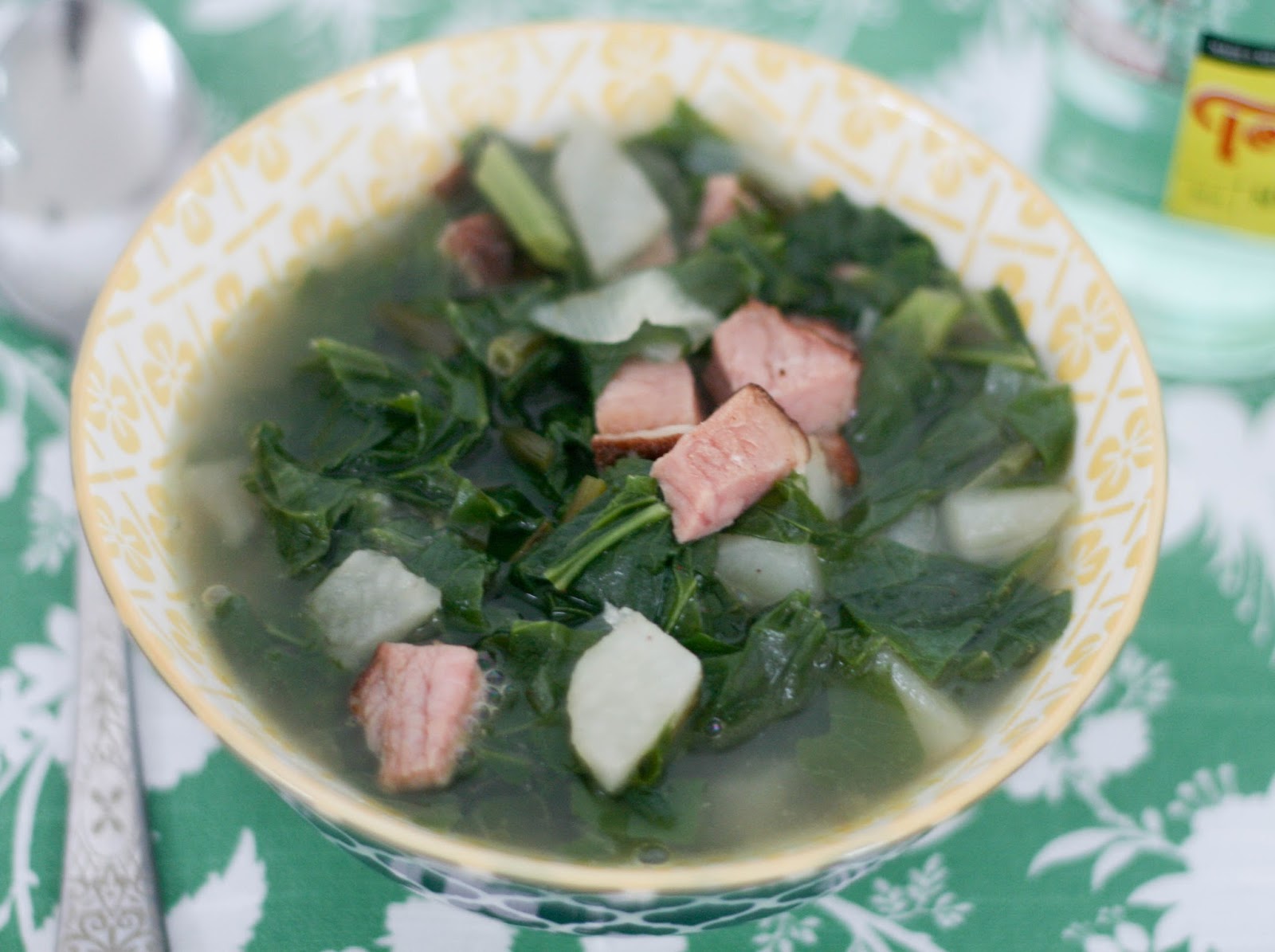 Double Turnip Soup with Ham Coconut & Lime