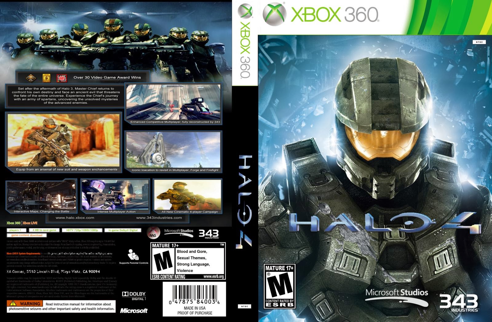 Halo 4 Xbox 360 Ultra Capas