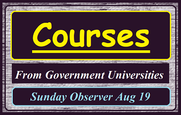 Courses on Observer (From Government Universities )