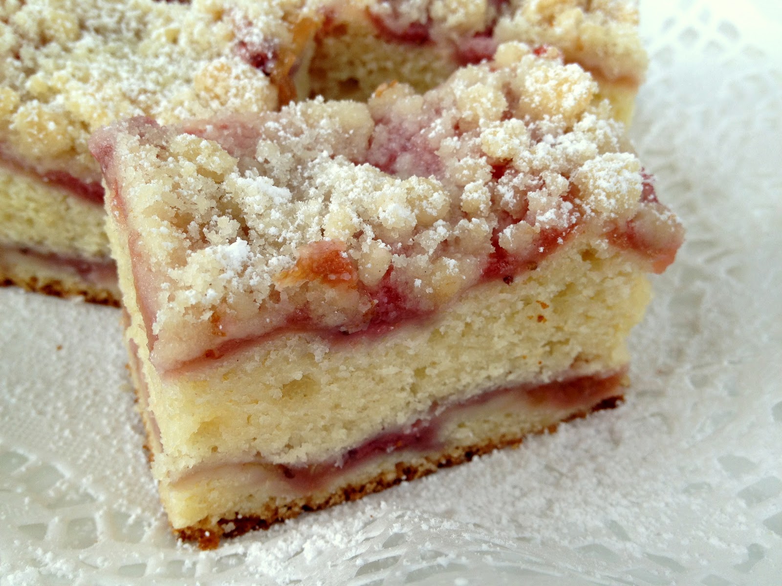 The Best StrawberryRhubarb Crumb Cake