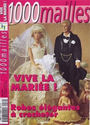 vestido de noiva de crochê para Barbie vestido de noiva de crochê para Barbie com gráficos