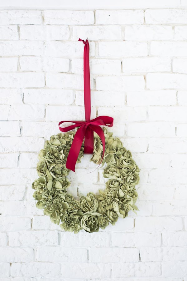 Corona Navidad Flores 