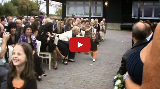 Funny Flower Girl Picks Up Petals at Fall Wedding - HILARIOUS and ...