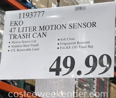 Deal for the Eko 47L Motion Sensor Trash Can at Costco