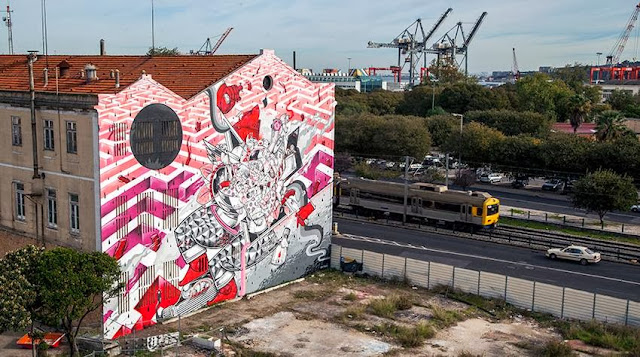 New Street Art Mural By How & Nosm For Underdgos in Lisbon, Portugal. 2