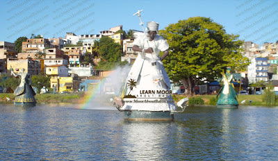 impressive orishá statues of candomble at dique do tororo