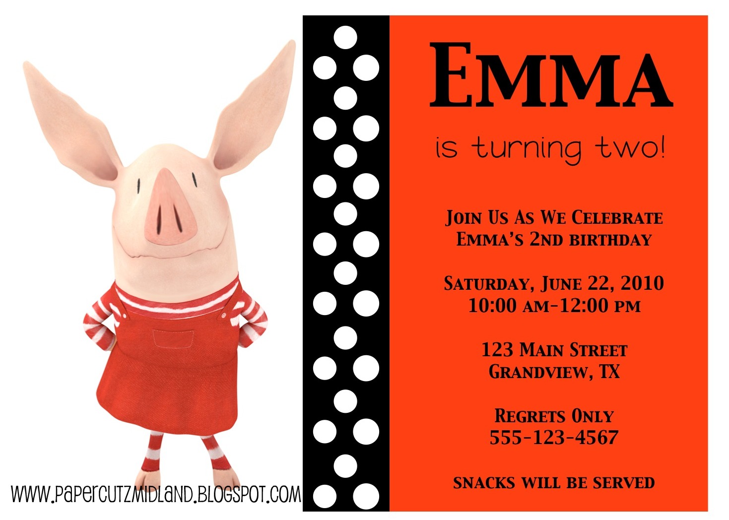 Papercutz Custom Printable Invitations