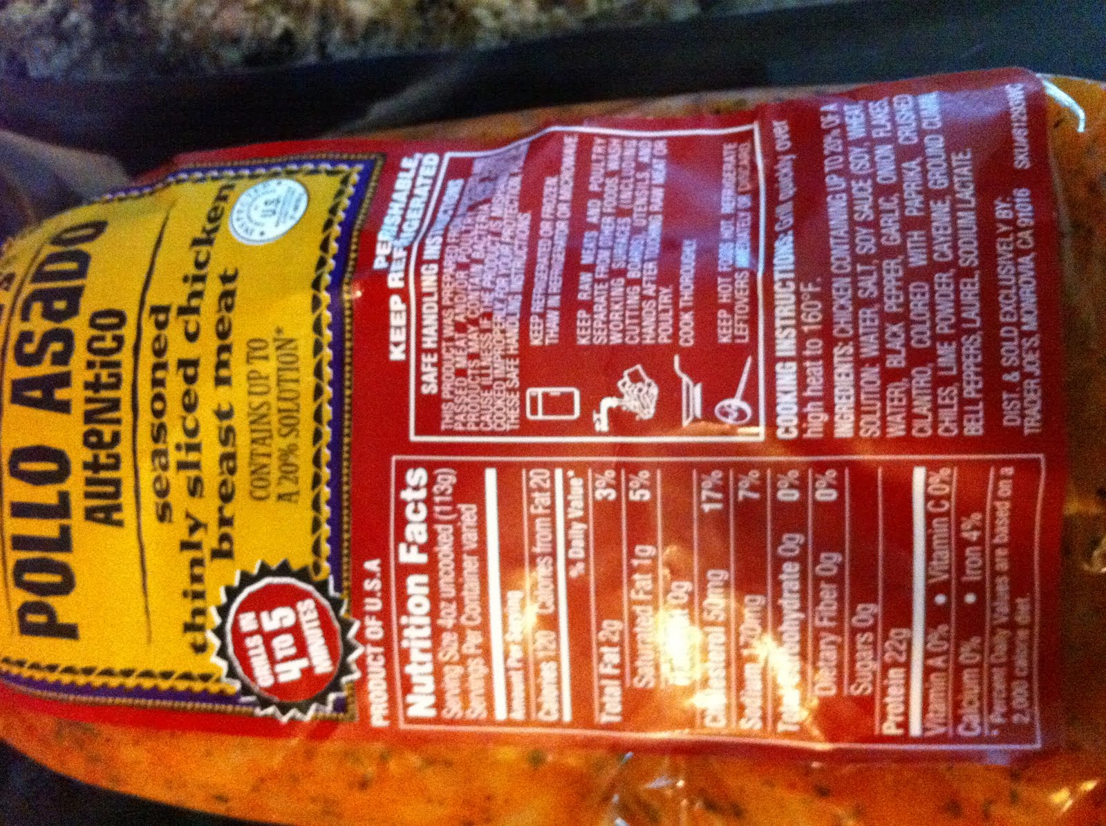 Pollo Asado Trader Joe