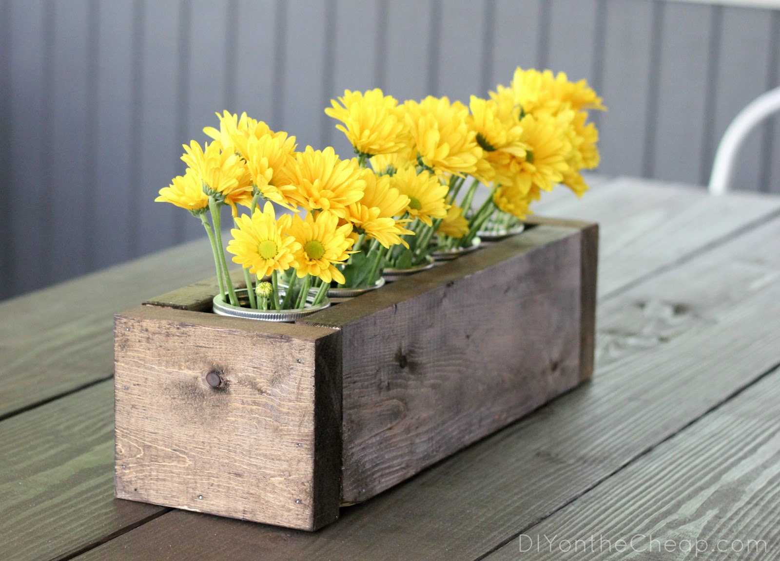 Scrap Wood Mason Jar Centerpiece Erin Spain